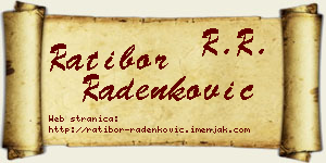 Ratibor Radenković vizit kartica